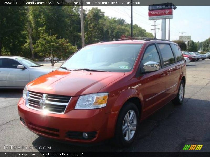 Sunburst Orange Pearl / Medium Slate Gray/Light Shale 2008 Dodge Grand Caravan SXT