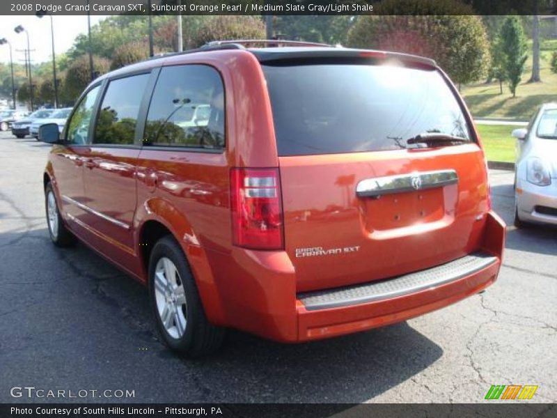 Sunburst Orange Pearl / Medium Slate Gray/Light Shale 2008 Dodge Grand Caravan SXT