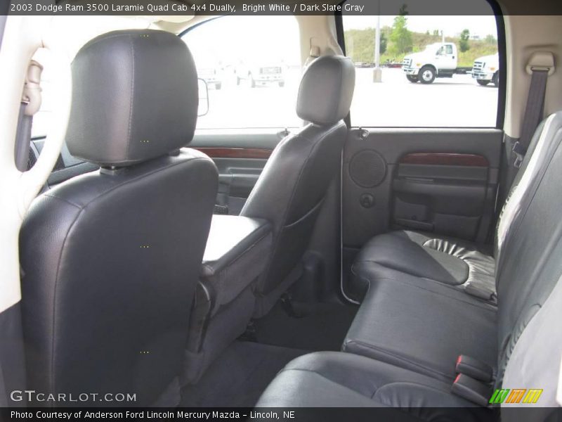 Bright White / Dark Slate Gray 2003 Dodge Ram 3500 Laramie Quad Cab 4x4 Dually
