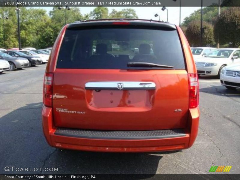 Sunburst Orange Pearl / Medium Slate Gray/Light Shale 2008 Dodge Grand Caravan SXT