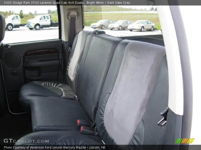 Bright White / Dark Slate Gray 2003 Dodge Ram 3500 Laramie Quad Cab 4x4 Dually