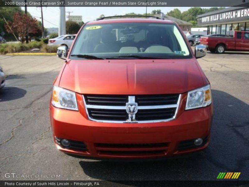 Sunburst Orange Pearl / Medium Slate Gray/Light Shale 2008 Dodge Grand Caravan SXT