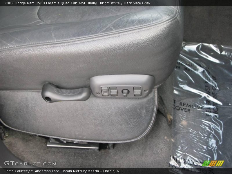 Bright White / Dark Slate Gray 2003 Dodge Ram 3500 Laramie Quad Cab 4x4 Dually