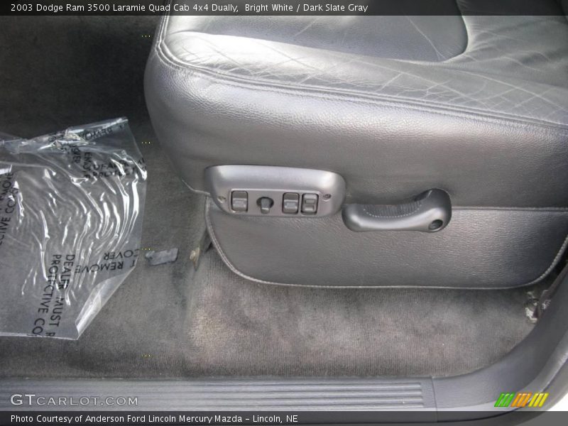Bright White / Dark Slate Gray 2003 Dodge Ram 3500 Laramie Quad Cab 4x4 Dually