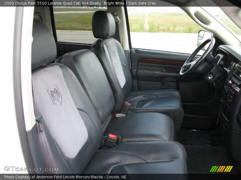 Bright White / Dark Slate Gray 2003 Dodge Ram 3500 Laramie Quad Cab 4x4 Dually