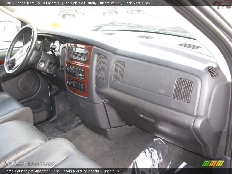 Bright White / Dark Slate Gray 2003 Dodge Ram 3500 Laramie Quad Cab 4x4 Dually