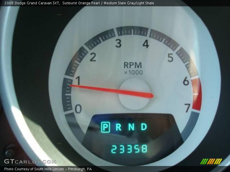 Sunburst Orange Pearl / Medium Slate Gray/Light Shale 2008 Dodge Grand Caravan SXT