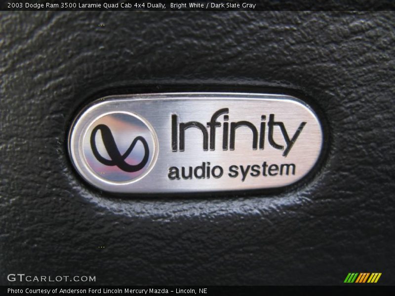 Bright White / Dark Slate Gray 2003 Dodge Ram 3500 Laramie Quad Cab 4x4 Dually