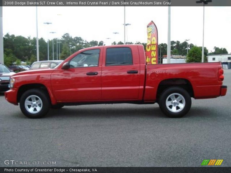 Inferno Red Crystal Pearl / Dark Slate Gray/Medium Slate Gray 2008 Dodge Dakota SLT Crew Cab