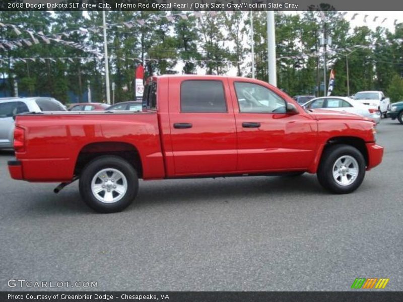 Inferno Red Crystal Pearl / Dark Slate Gray/Medium Slate Gray 2008 Dodge Dakota SLT Crew Cab