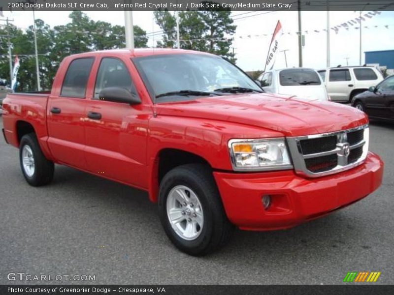 Inferno Red Crystal Pearl / Dark Slate Gray/Medium Slate Gray 2008 Dodge Dakota SLT Crew Cab
