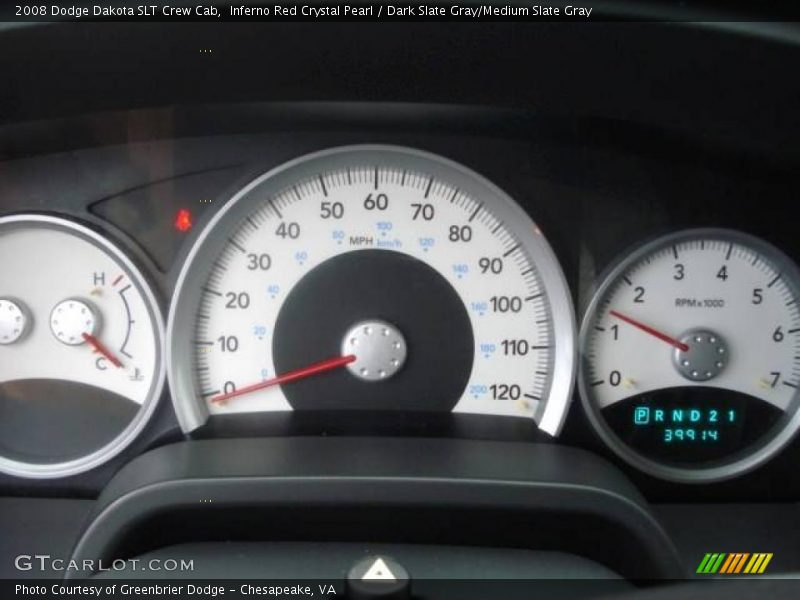 Inferno Red Crystal Pearl / Dark Slate Gray/Medium Slate Gray 2008 Dodge Dakota SLT Crew Cab