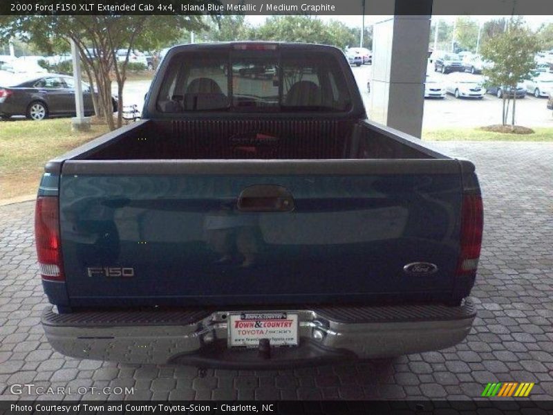 Island Blue Metallic / Medium Graphite 2000 Ford F150 XLT Extended Cab 4x4