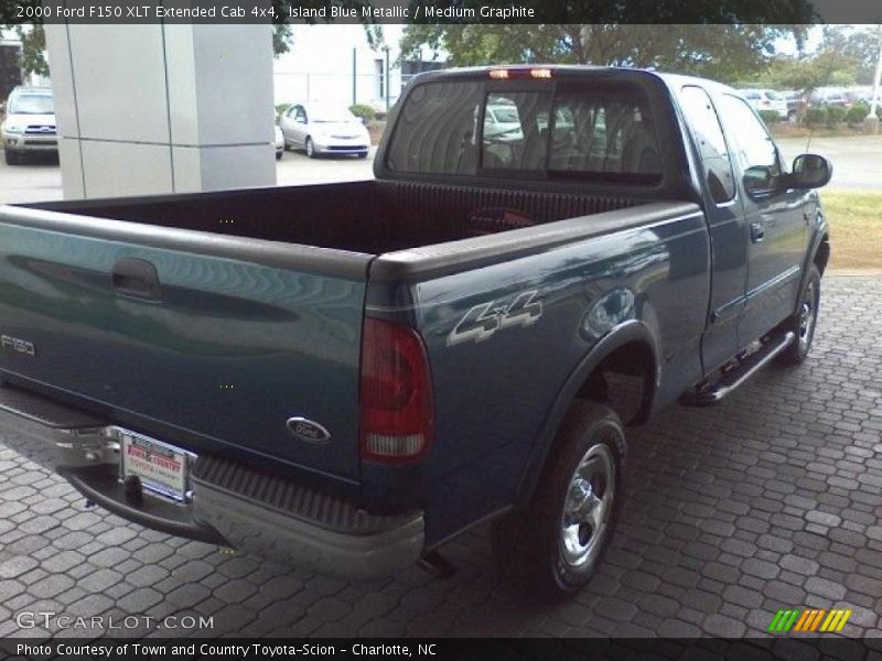 Island Blue Metallic / Medium Graphite 2000 Ford F150 XLT Extended Cab 4x4