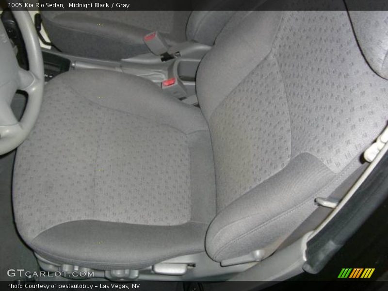 Midnight Black / Gray 2005 Kia Rio Sedan