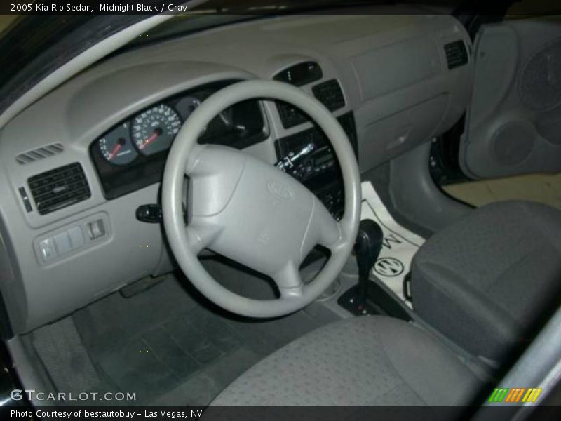 Midnight Black / Gray 2005 Kia Rio Sedan