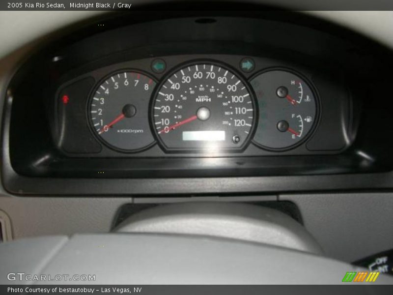 Midnight Black / Gray 2005 Kia Rio Sedan