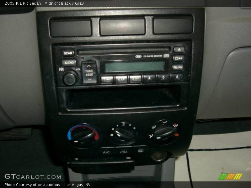 Midnight Black / Gray 2005 Kia Rio Sedan