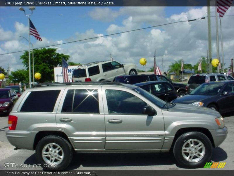 Silverstone Metallic / Agate 2000 Jeep Grand Cherokee Limited