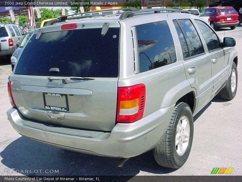 Silverstone Metallic / Agate 2000 Jeep Grand Cherokee Limited