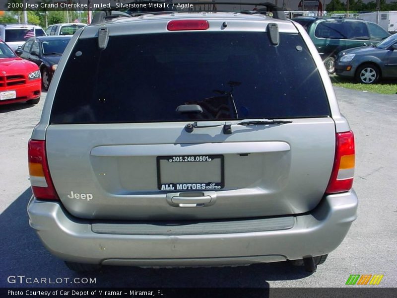 Silverstone Metallic / Agate 2000 Jeep Grand Cherokee Limited