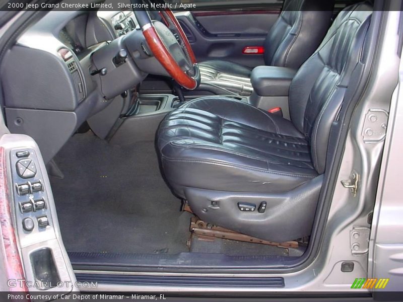 Silverstone Metallic / Agate 2000 Jeep Grand Cherokee Limited