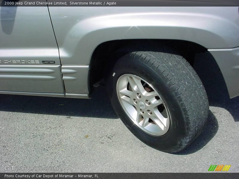 Silverstone Metallic / Agate 2000 Jeep Grand Cherokee Limited