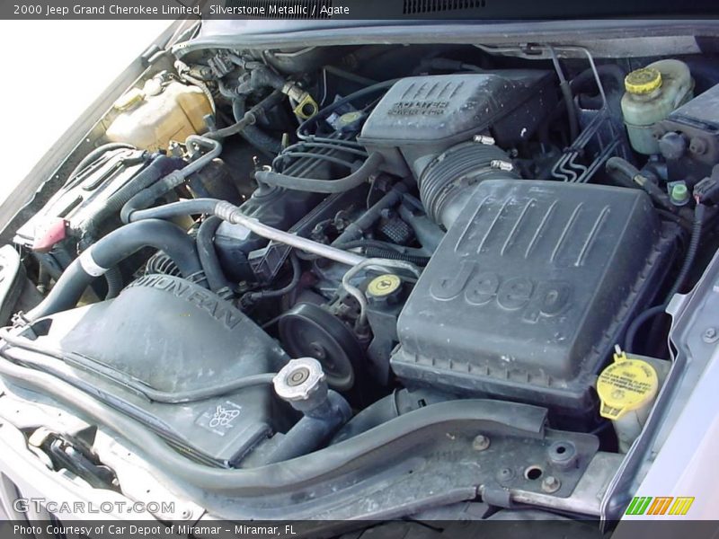 Silverstone Metallic / Agate 2000 Jeep Grand Cherokee Limited
