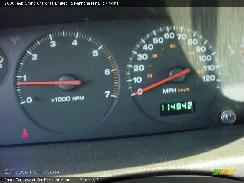 Silverstone Metallic / Agate 2000 Jeep Grand Cherokee Limited