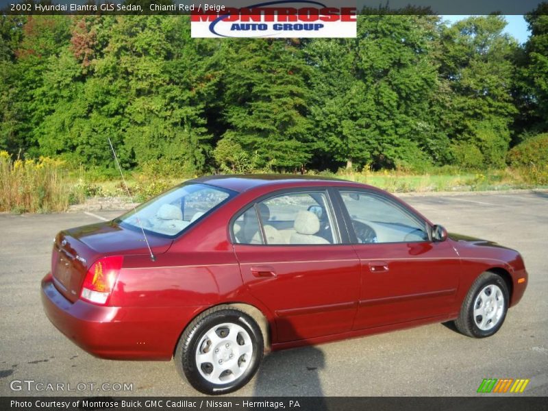 Chianti Red / Beige 2002 Hyundai Elantra GLS Sedan