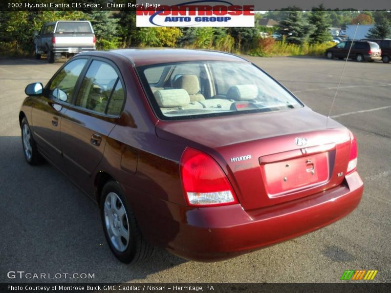 Chianti Red / Beige 2002 Hyundai Elantra GLS Sedan