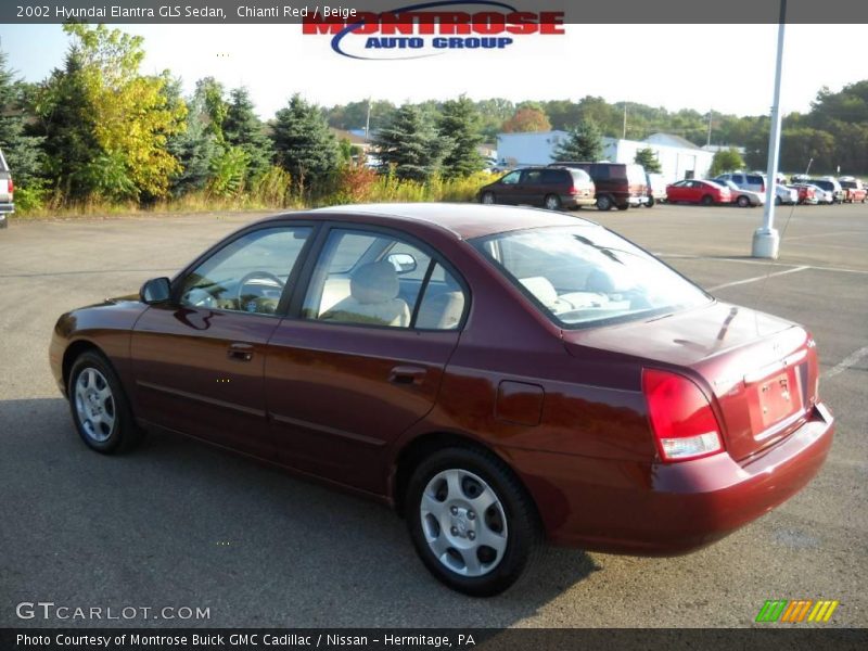 Chianti Red / Beige 2002 Hyundai Elantra GLS Sedan