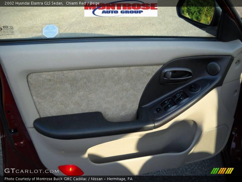 Chianti Red / Beige 2002 Hyundai Elantra GLS Sedan