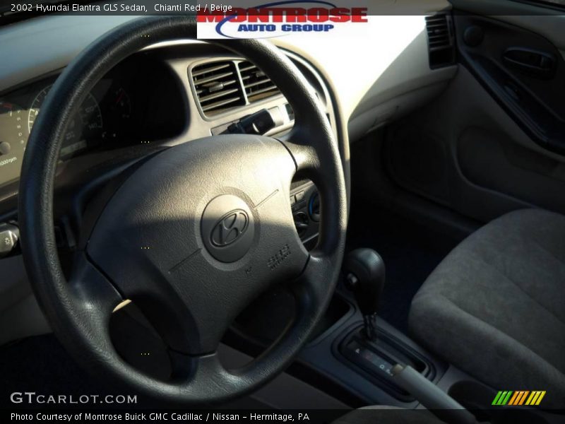 Chianti Red / Beige 2002 Hyundai Elantra GLS Sedan