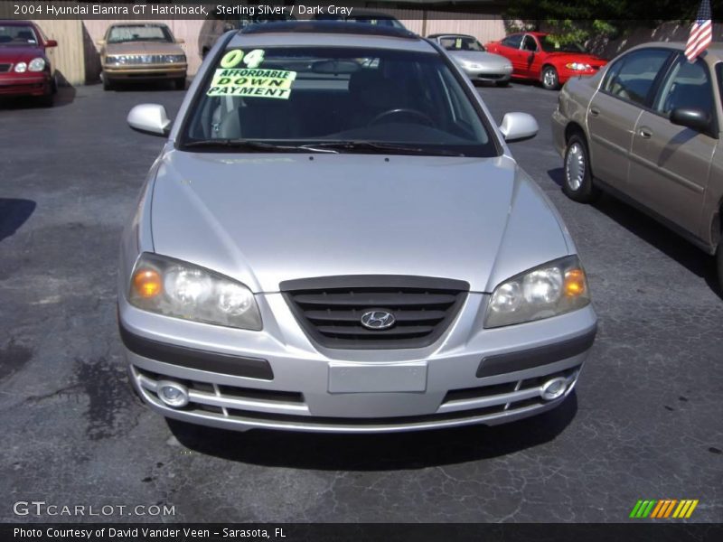 Sterling Silver / Dark Gray 2004 Hyundai Elantra GT Hatchback
