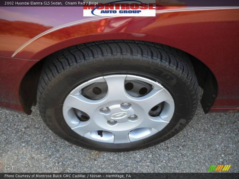 Chianti Red / Beige 2002 Hyundai Elantra GLS Sedan