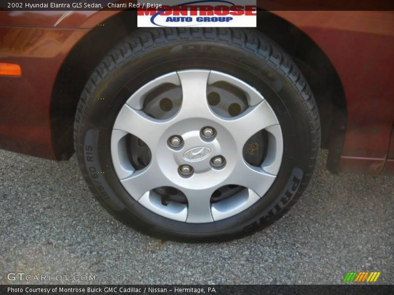 Chianti Red / Beige 2002 Hyundai Elantra GLS Sedan