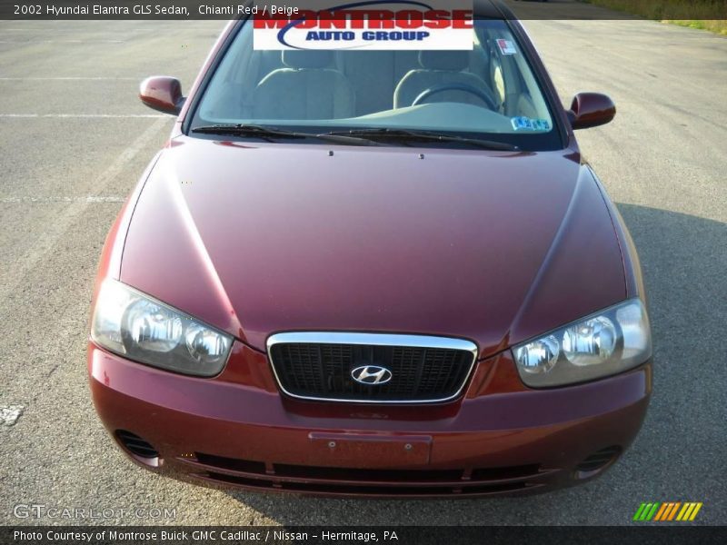 Chianti Red / Beige 2002 Hyundai Elantra GLS Sedan