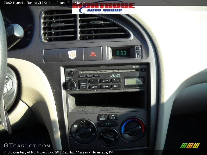Chianti Red / Beige 2002 Hyundai Elantra GLS Sedan