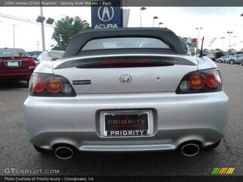 Sebring Silver Metallic / Black 2006 Honda S2000 Roadster