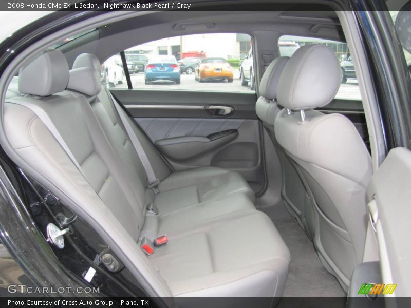 Nighthawk Black Pearl / Gray 2008 Honda Civic EX-L Sedan