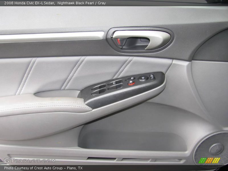 Nighthawk Black Pearl / Gray 2008 Honda Civic EX-L Sedan