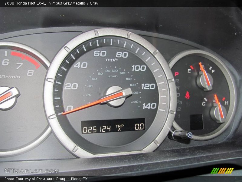Nimbus Gray Metallic / Gray 2008 Honda Pilot EX-L