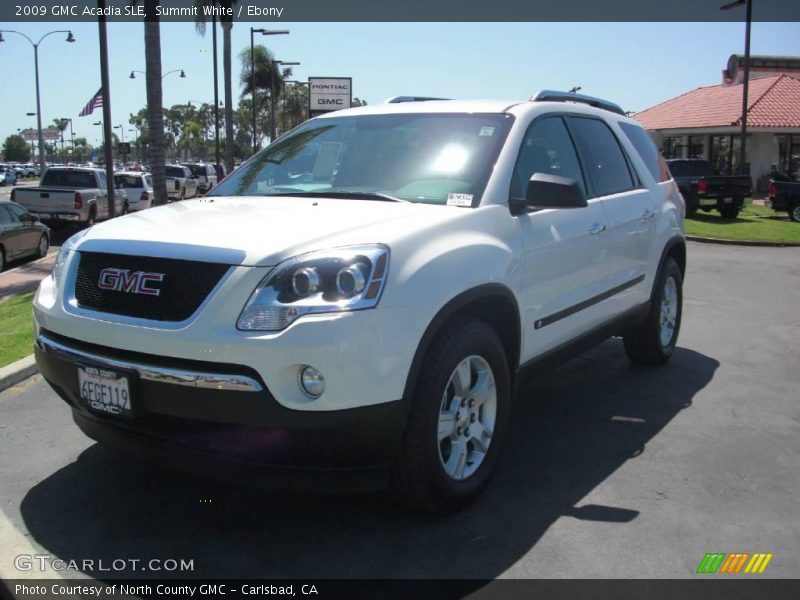 Summit White / Ebony 2009 GMC Acadia SLE