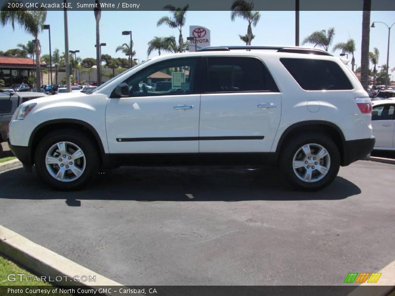 Summit White / Ebony 2009 GMC Acadia SLE
