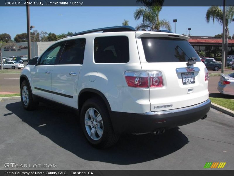 Summit White / Ebony 2009 GMC Acadia SLE