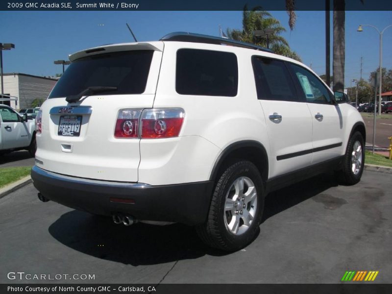 Summit White / Ebony 2009 GMC Acadia SLE