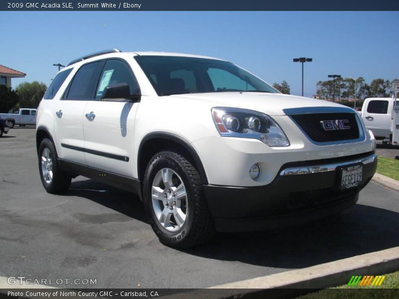 Summit White / Ebony 2009 GMC Acadia SLE