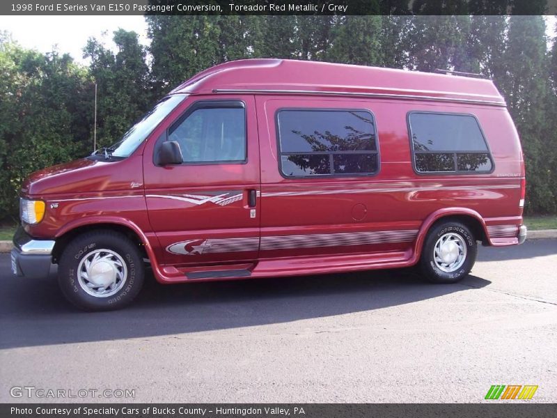 Toreador Red Metallic / Grey 1998 Ford E Series Van E150 Passenger Conversion