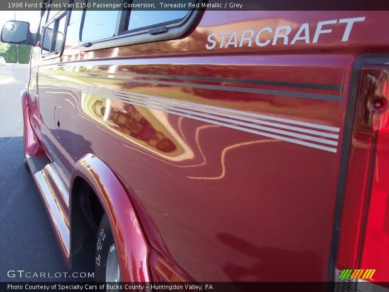 Toreador Red Metallic / Grey 1998 Ford E Series Van E150 Passenger Conversion
